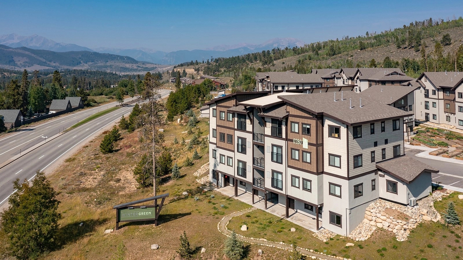 Showing the Village of Wintergreen, a residential complex in Keystone, CO, built by Heartland Group